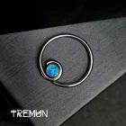 Niobio Zero con opale incastrata - Su misura - Orecchio sinistro