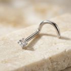 Nostril Screw with 4 Prong White CZ - TRM10207_1