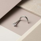 Nostril Screw with 4 Prong White CZ - TRM10207_2