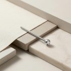 Straight Nostril Pin with white CZ - TRM10203_1