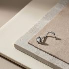 Nostril Screw White CZ Flower - TRM10208_2