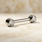 Threadless Barbell With CZ - TRM10120_1