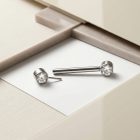 Threadless Barbell With CZ - TRM10120_2