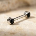 Threadless Barbell With Onyx - TRM10126_1