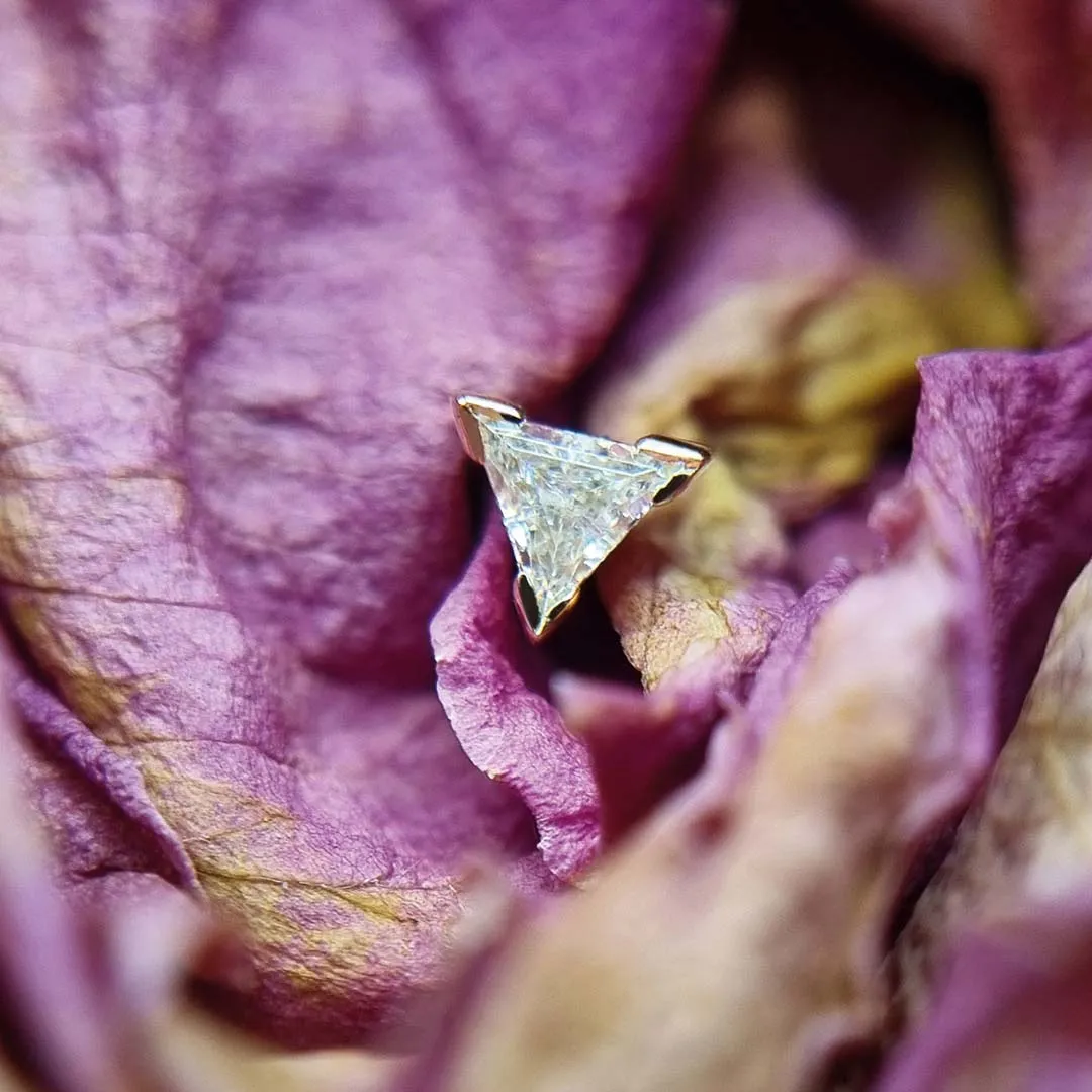Triangle Chevron Or Jaune