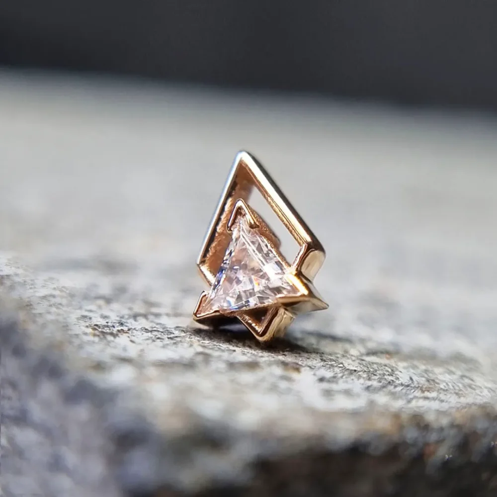 Teide Rumeno zlato push pin top