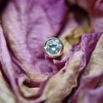 Lunetta incastonata - Oro giallo