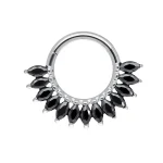 Maria Negro bague à cliquet en titane