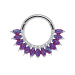Anel de clique Maria Purple Opal