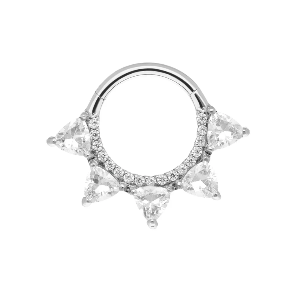 Lucy Scharnierende Ring Wit CZ