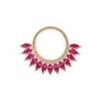 Золотий рубіновий перстень-кликер