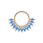 Anello a scatto con zaffiro