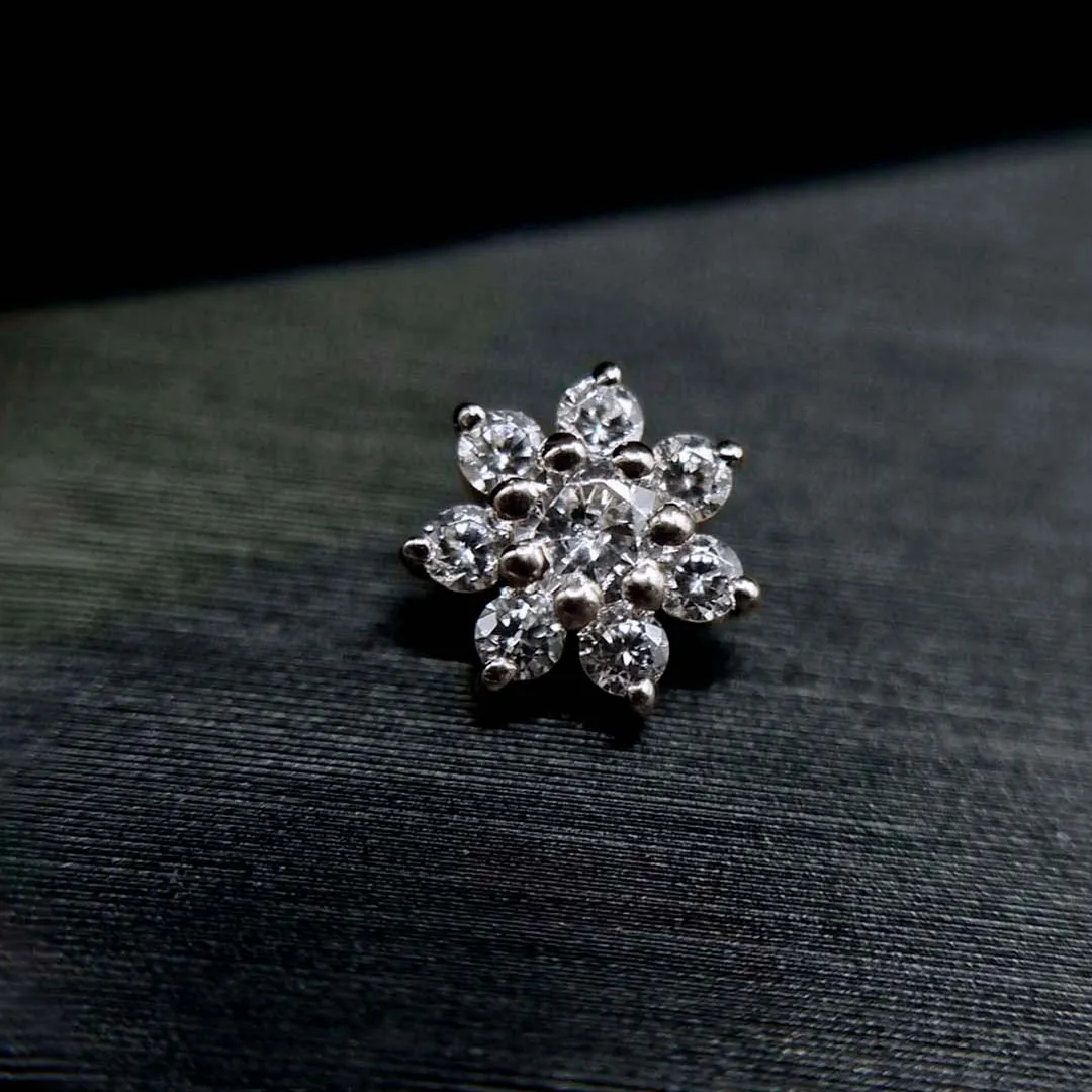 Microflower White Gold