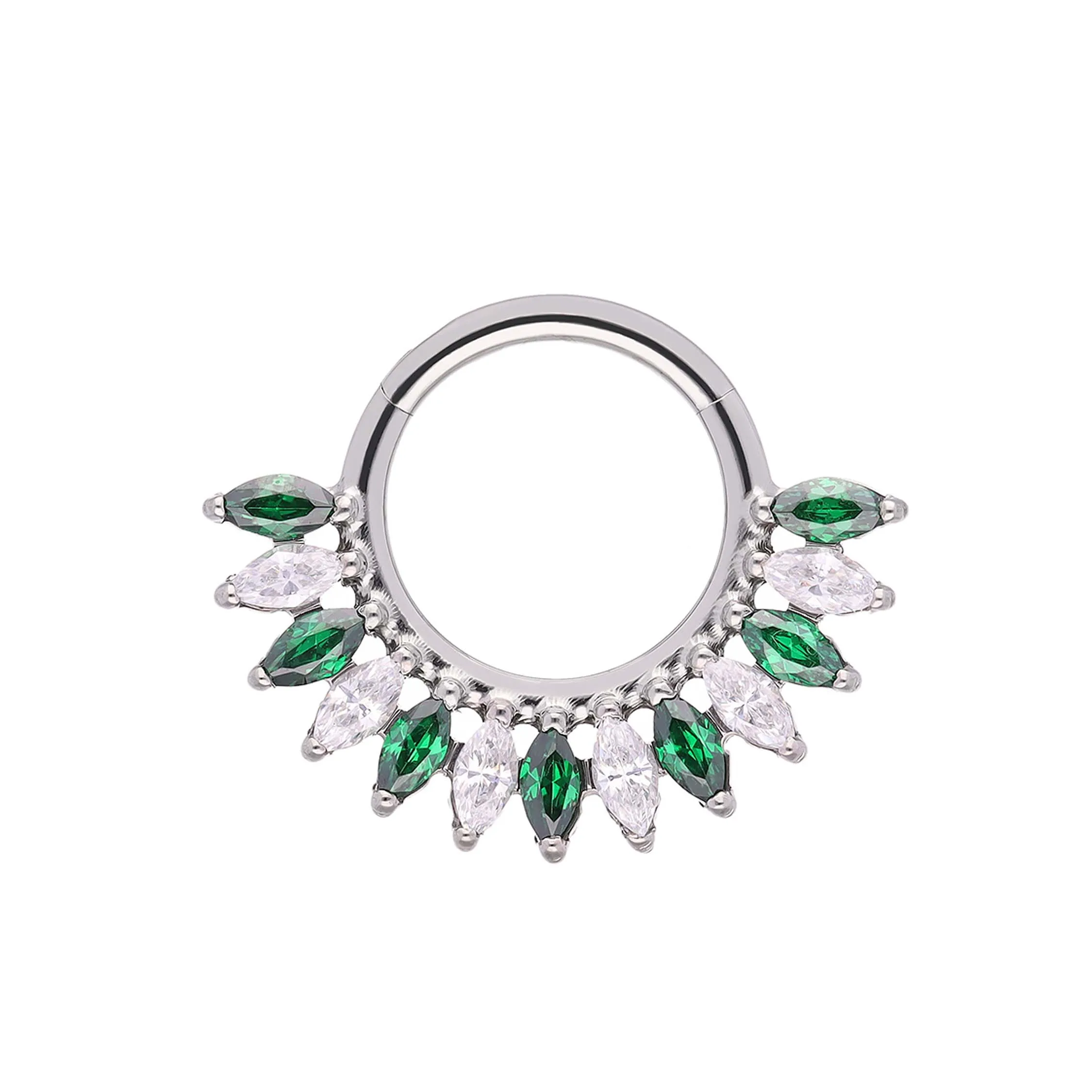 Maria CZ Anillo Clicker Titanio