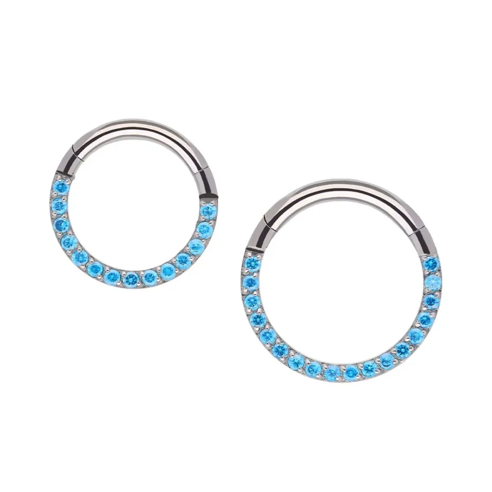 Klikspaan Lili Topaas Blauw CZ