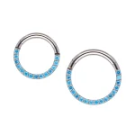 Klikspaan Lili Topaas Blauw CZ