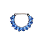 Septum Clicker Tina Sapphire Blue
