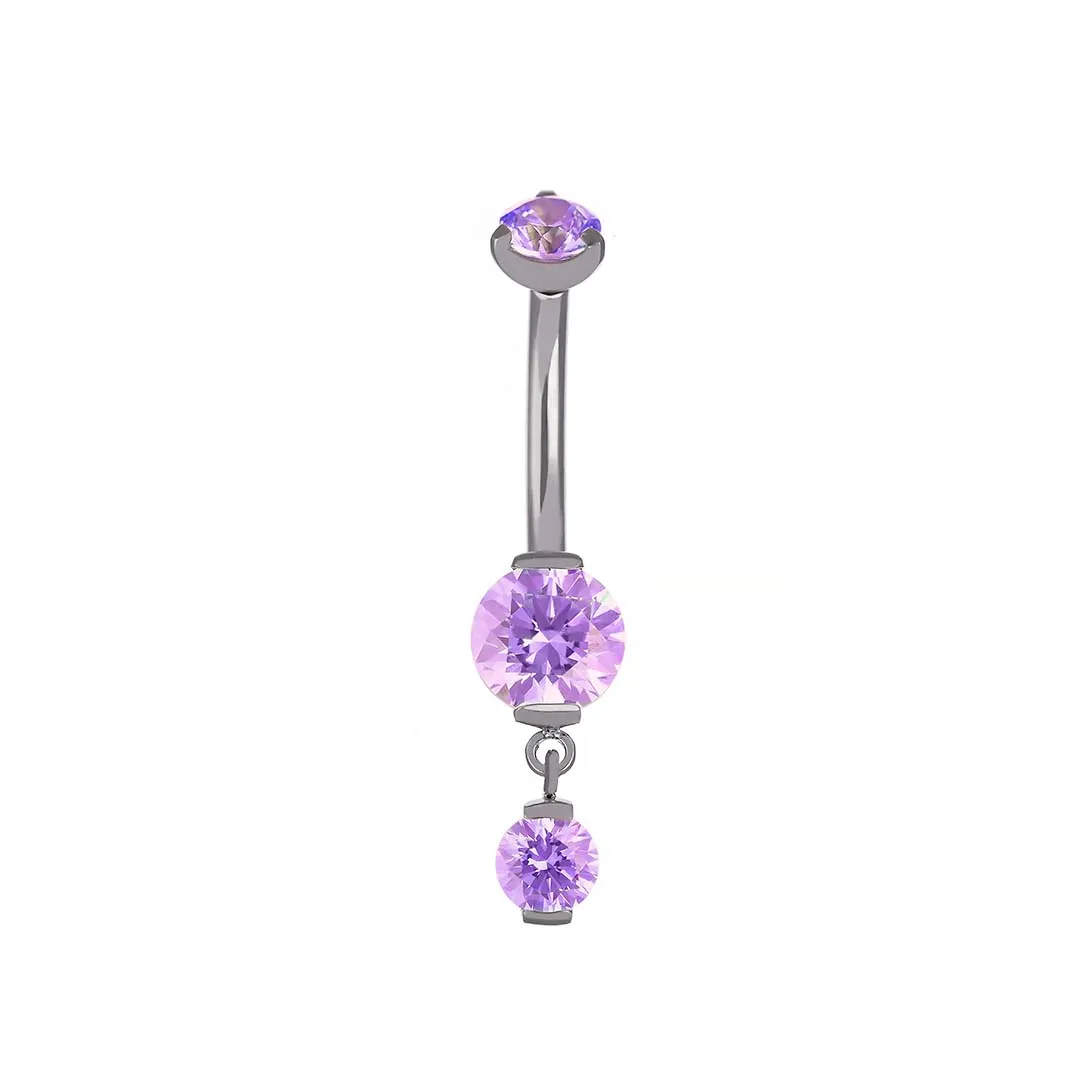 Susie Lavender Swarovski Titanium Barbell