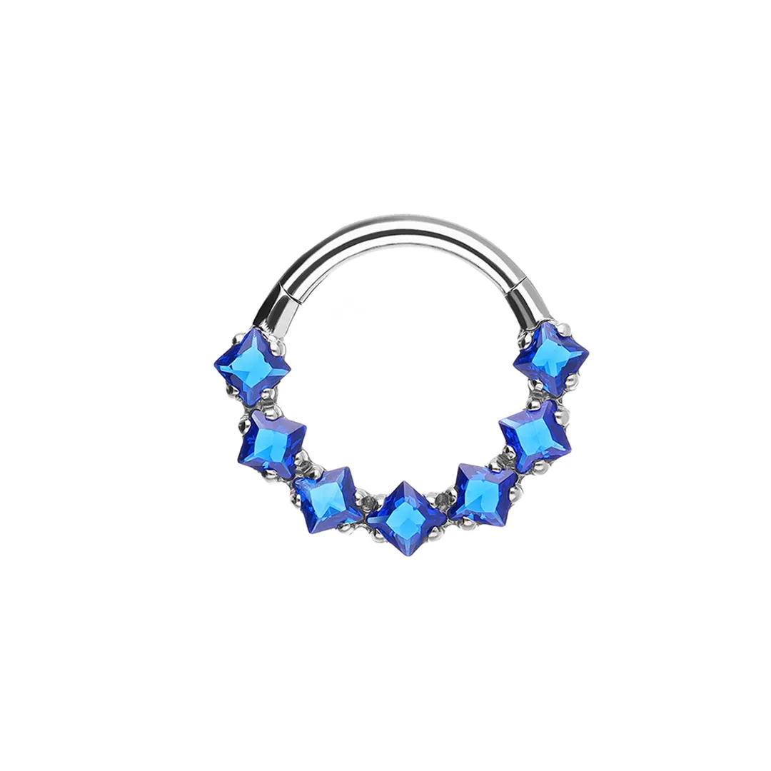 Brenda Sapphire Blue Hinged Ring