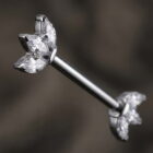 Threadless Barbell Marquise – CZ - TRM11001_1