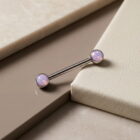 Threadless Barbell with Light Peony Opal - TRM10995_2