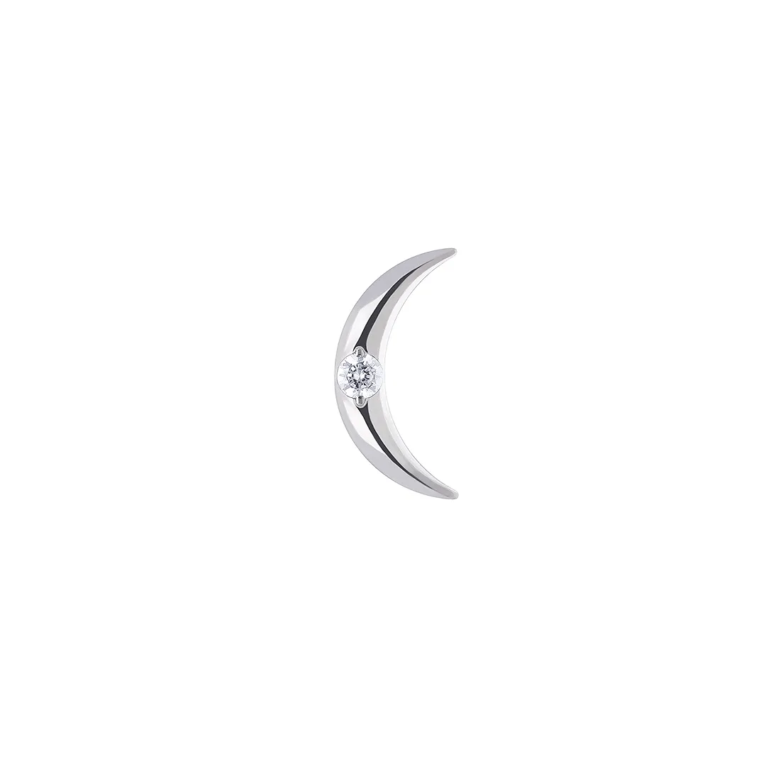 Solitaire Moon stud