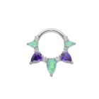 Pierścionek na zawiasach z białym ametystem Clara