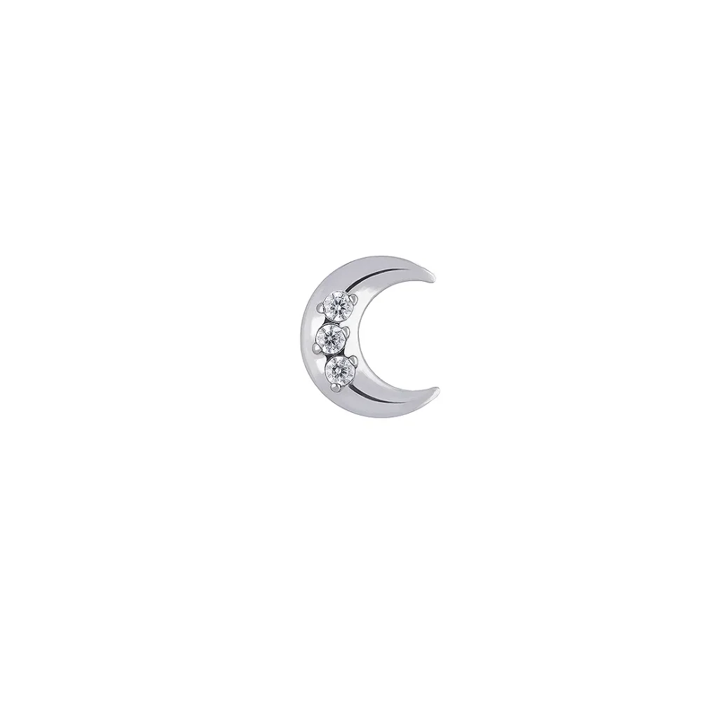 Trinity Moon Titanium Stud