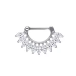 Reiko White CZ Clicker Ring